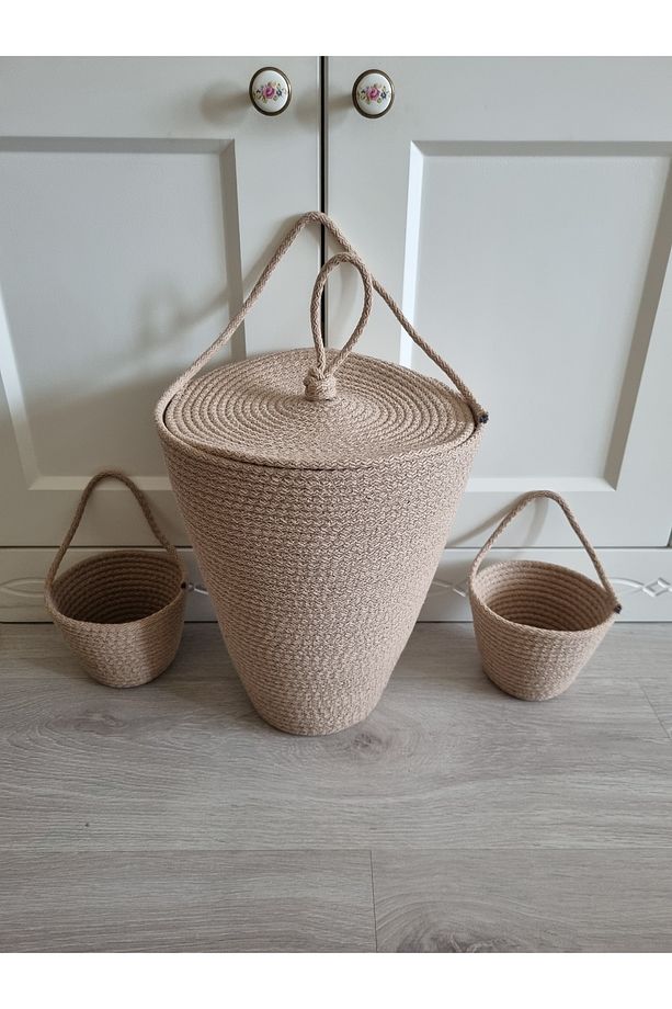 Poşetlik 2'Li Mini Sepet Set Dekoratif Düzenleyici - 3