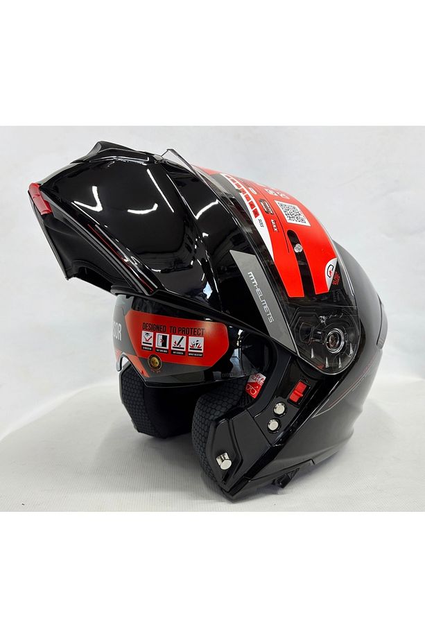 Kask Mt Genesis Sv A11 Çene Açılır Kask Parlak Siyah - 1