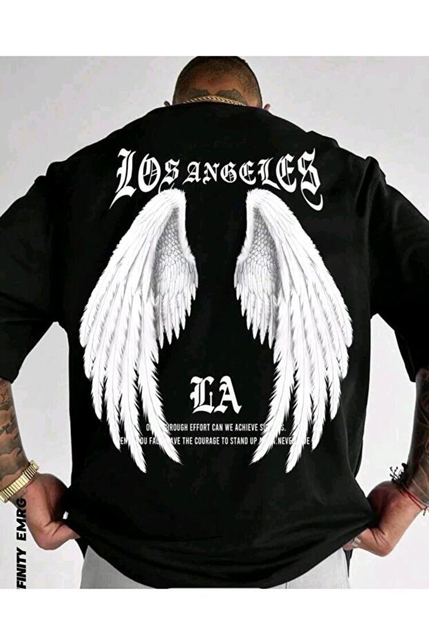 Black Unisex Los Angeles Printed T-Shirt