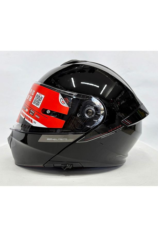 Kask Mt Genesis Sv A11 Çene Açılır Kask Parlak Siyah - 3