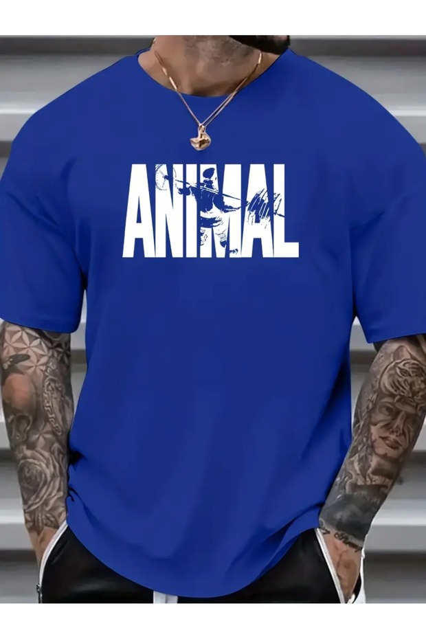 Men's Crew Neck Relaxed Fit Printed T-Shirt