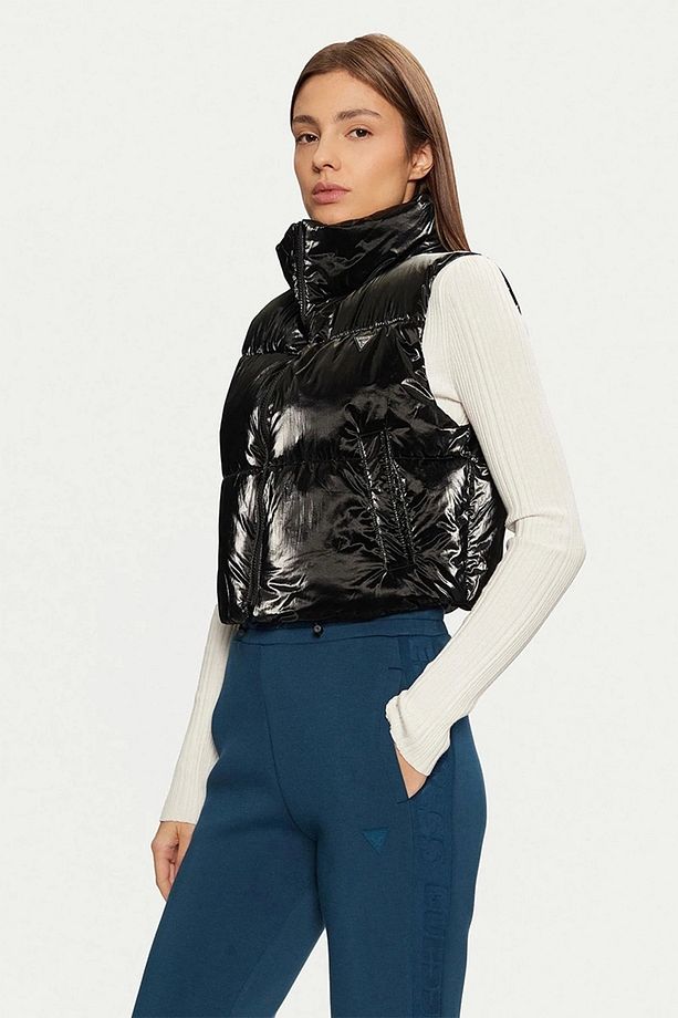 CHRIS SLEEVELESS PUFFER CROP J - 2