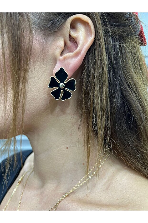 Mineli Çiçek Küpe - 1