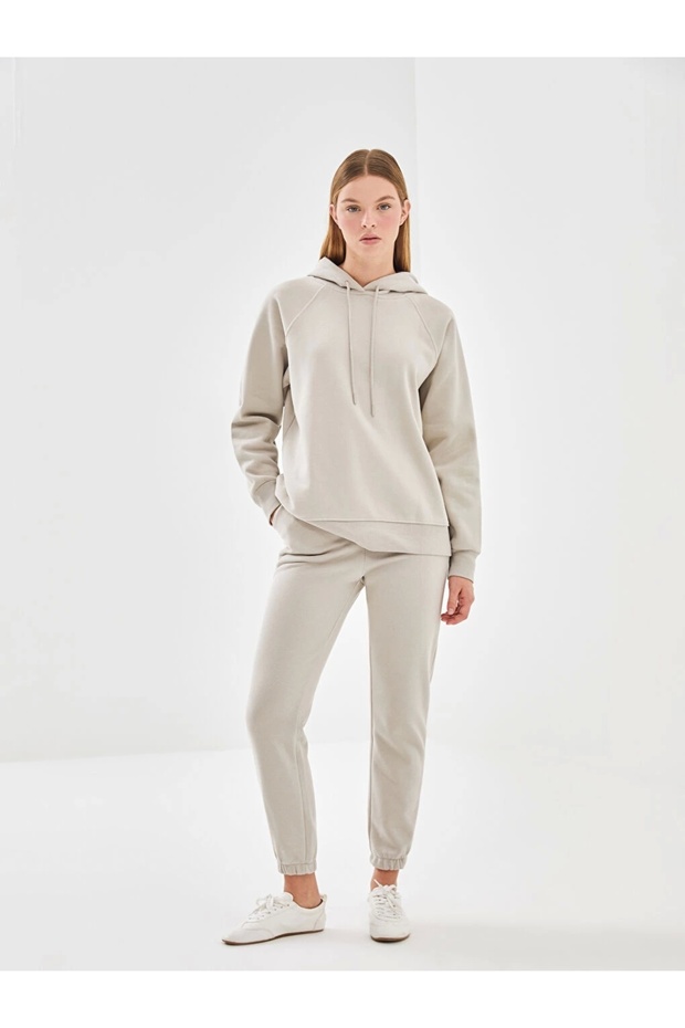 Lcw Vision Gri Beli Lastikli Kadın Kalın Jogger Eşofman Altı - 1