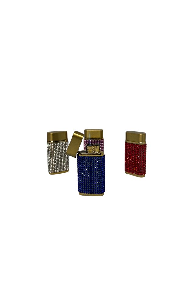 (Karışık Stok) 1 Adet Metal Tek Torch Jet Alev Gazlı Doldurulabilir Kristal Puro Çakmak - 1