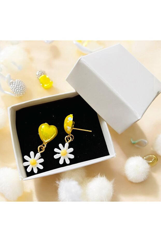 Flower Transparent Clip Perforation-Free Ear Child Earring