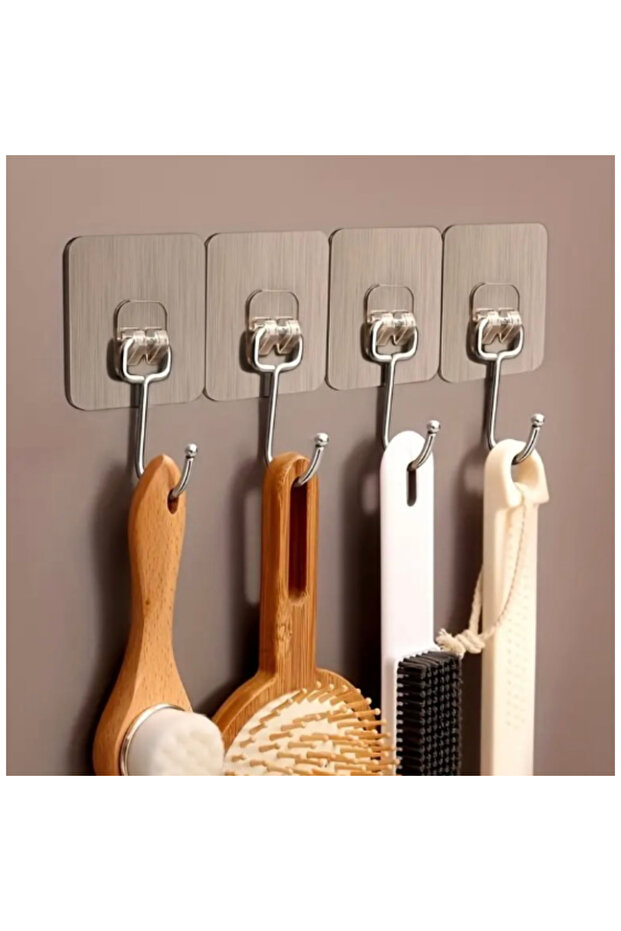 3 Adet Matkap Gerektirmeyen Su Geçirmez Güçlü Ve Kendinden Yapışkanlı Çok Amaçlı Askı - 5