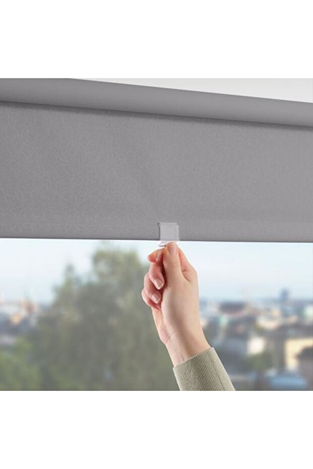 - FÖNSTERBLAD, stor perde, gri, 100x155 cm - 5