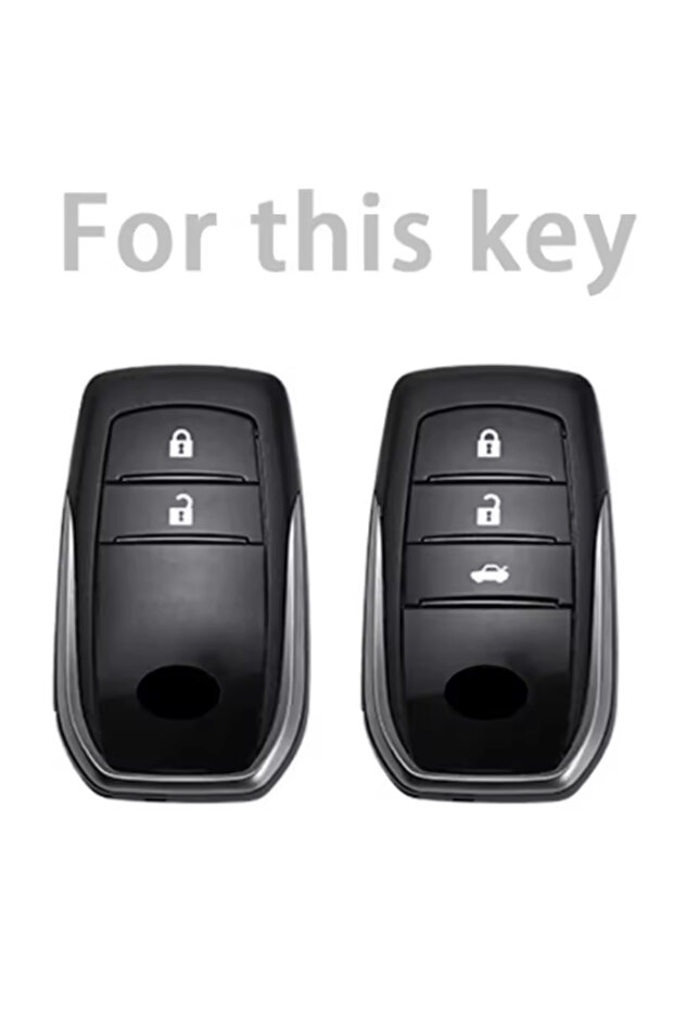 KUNIO Custodia per chiave auto, adatta per Toyota C-HR Yaris Corolla Prius Camry RAV4 Land Cruiser Hilux2023 2024 2025 portachiavi pelle PU 3 tasti custodia portachiavi blu B