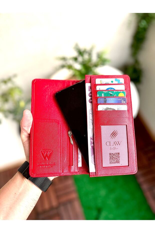 Leather Red Wallet - 2