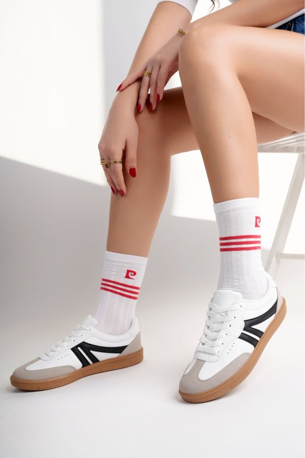 Orthopedic Knitwear Walking Sneakers - Women'S, Men'S, Unisex Striped Casual Sneakers
