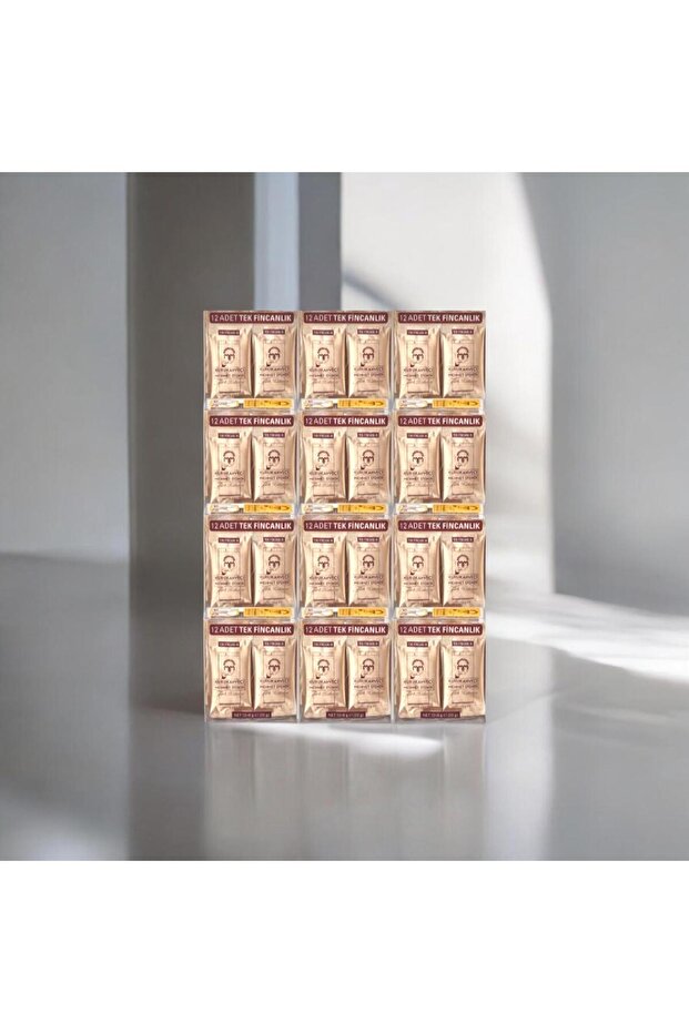 TÜRK KAHVESİ TEK TEK KULLANIMLIK PAKETLİ ÖZEL KUTUSUNDA KAHVE DAVETİYELER İÇİN UYGUNDUR. 12X6 GR - 2