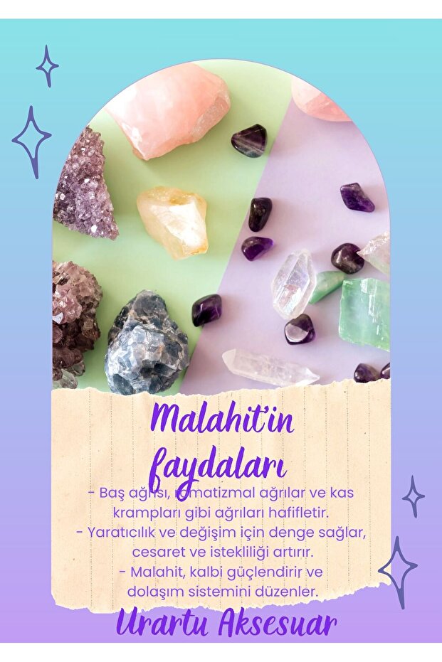 Malahit Doğal Taş Kolye - 3
