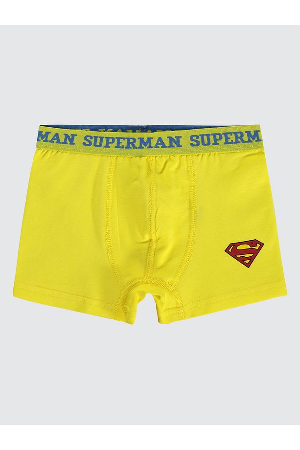 Süperman Erkek Çocuk 3'lü Boxer Set 2-10 Yaş Sarı - 4