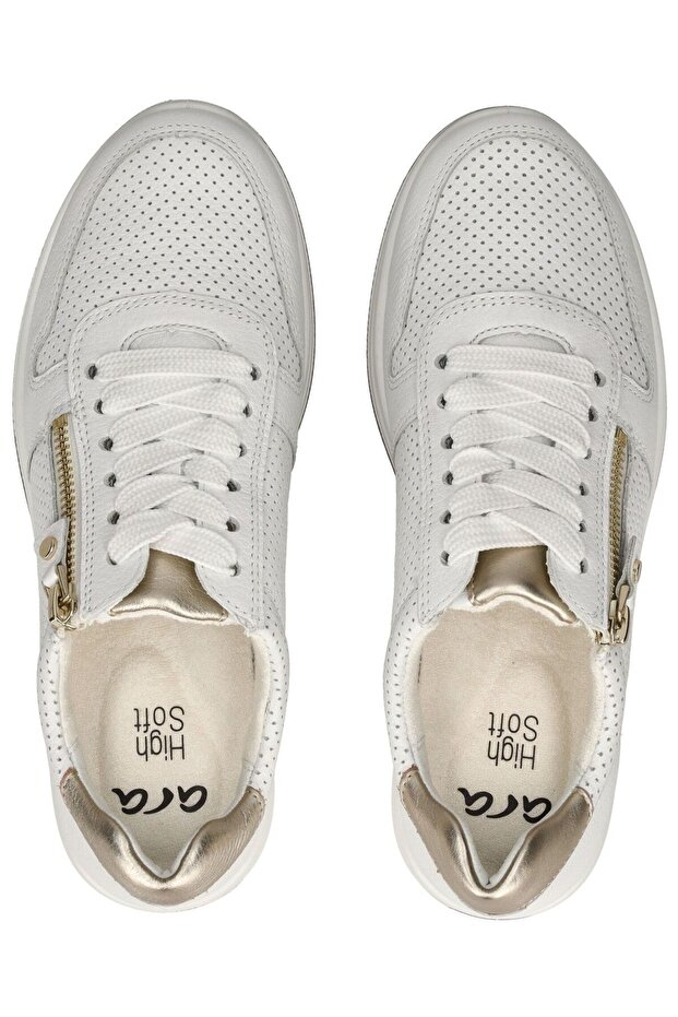 Ara White Trainers Womens Shoes - 6