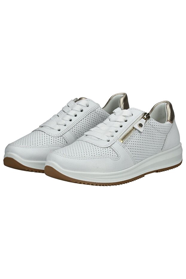 Ara White Trainers Womens Shoes - 3