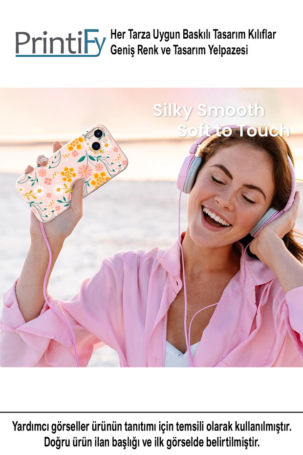 Xiaomi Redmi A1 / A2 Plus ile Uyumlu Çiçek Tasarımlı Siyah Lansman Kılıf - 9