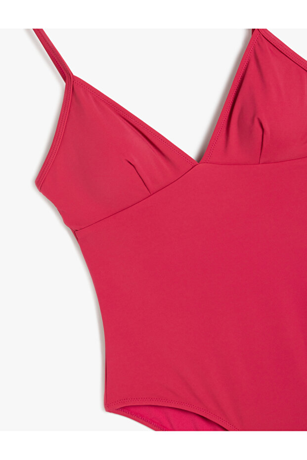 V-Neck Thin Strap Swimsuit - 3