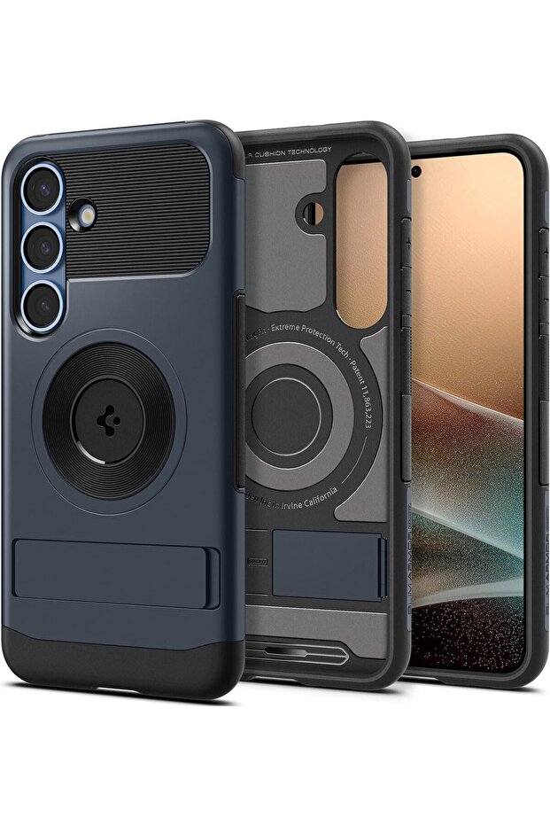 Slim Armor MagFit for Samsung Galaxy S25 PLUS case with Kickstand - Metal Slate