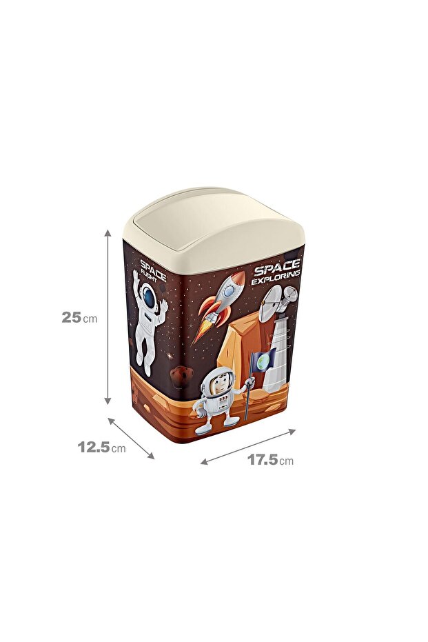 Soft Resimli Çöp Kutusu Döner Kapak 5 LT - 2