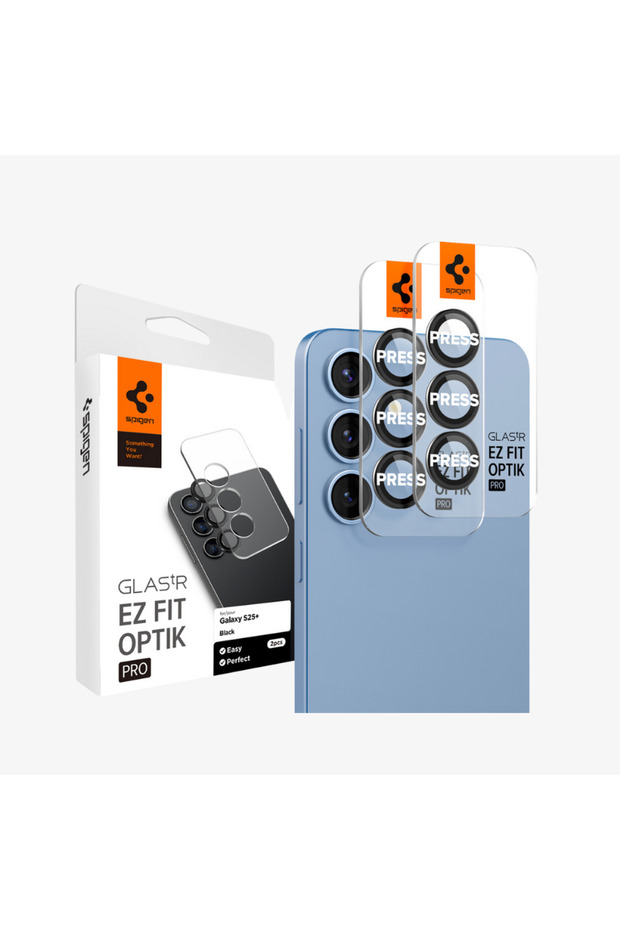 Galaxy S25 Plus Uyumlu Kamera Koruyucu Kolay Kurulum Glas.tR EZ Fit Optik Pro 2 Adet Black- AGL09088