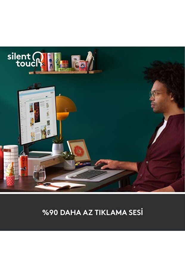 Signature M650 Küçük ve Orta Boy Sağ El Için Sessiz Kablosuz Mouse, Siyah 910-006253 - 4