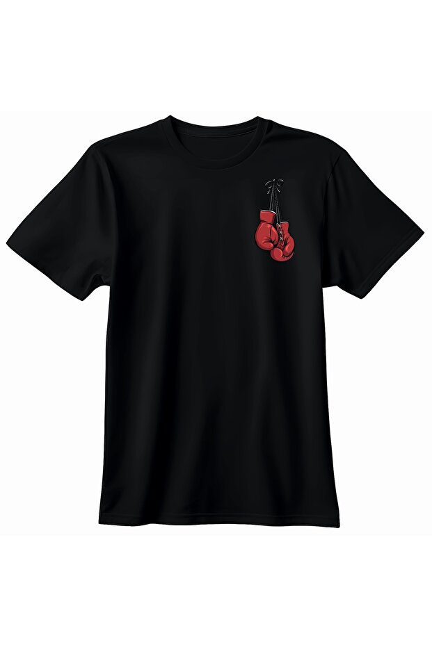 Black Boxing Gloves Printed Tshirt