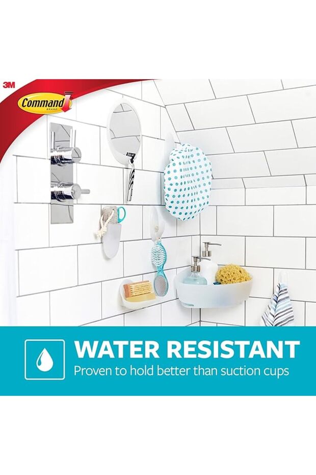 3M COMMAND™ DESIGNER HOOK WITH BATH STRIPS LARGE 17083B 1HK+2S/ PK - 3