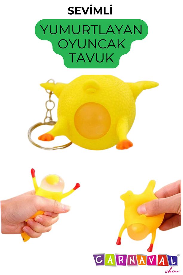 Squishy Yumurtlayan Tavuk Anahtarlık 1 Adet - 5