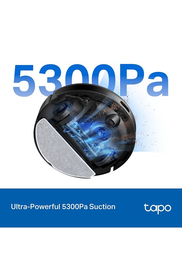 Tapo RV20 Max Plus 83mm Tasarım LİDAR Navigasyon 5300Pa Vakum Boşaltma Ünitesi Robot Süpürge,Paspas - 3