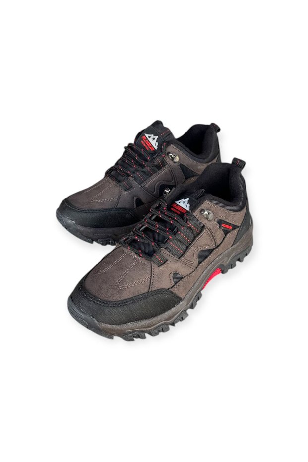 Plarıum Male Child Brown Slip-Resistant Outsole Outdoor Shoes