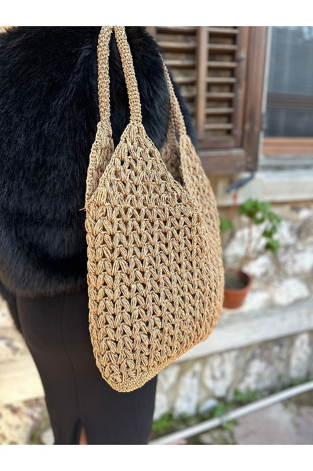 Handmade file hasır çanta - 2