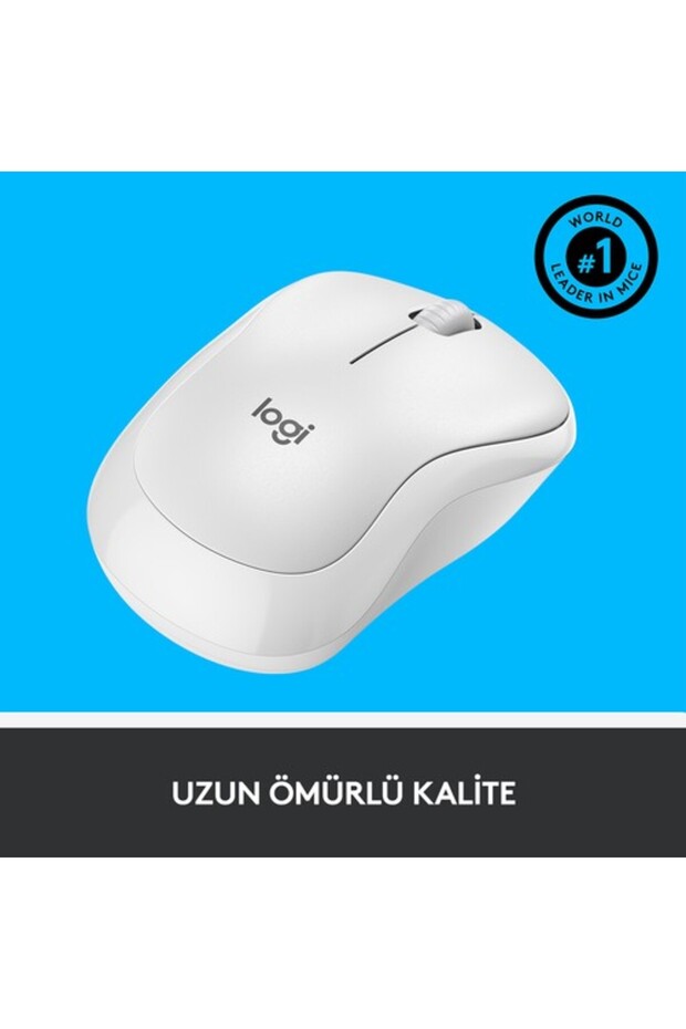 M221 Sessiz Kompakt Kablosuz Mouse Beyaz 910-006511 - 5