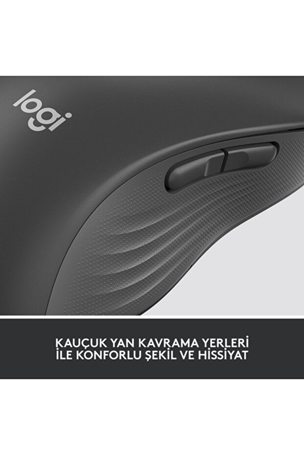 Signature M650 Büyük Boy Sol El Için Sessiz Kablosuz Mouse Siyah 910-006239 - 8
