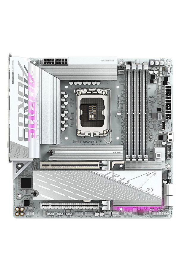 B860m Aorus Elıte Wıfı6e Ice Ddr5 9200mhz (OC) M.2 1851p Matx Anakart - 2