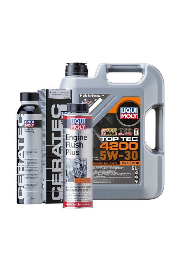 Liquimoly Set-1 Toptec4200 5lmotor Yağı(5W-30) Ceratec Seamik Katkı300 ml Motorıçi Temizleyici300 ml - 1