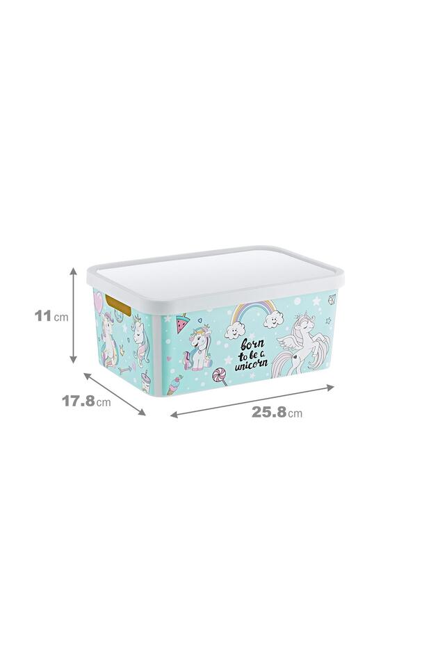 Stafi Patterned Multi-Purpose Box with Lid 4.5 Lt - 2