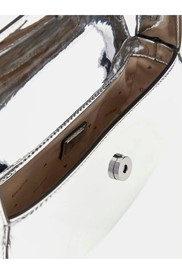 ARNELA FLAP SHOULDER BAG Kadın Gri Omuz Çantası HWMY9496780-SIL - 4