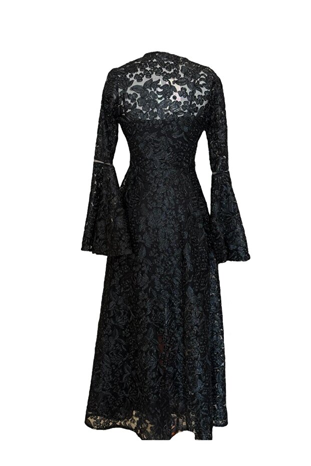 Brokar volanlı elbise - 2