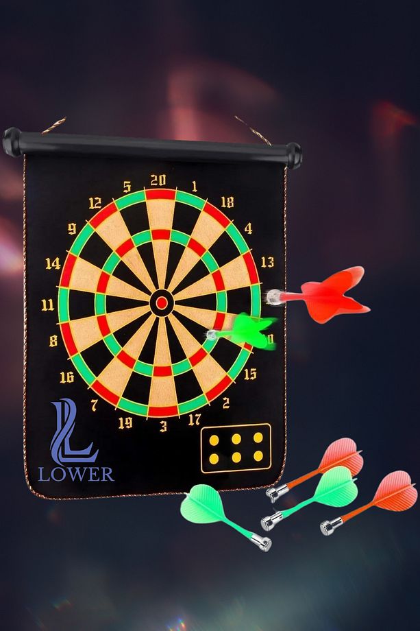 6 Oklu Dart Seti Çift Taraflı  Manyetik Mıknatıslı Oyun Asmalı Dart Ok Dart Oyunu - 4