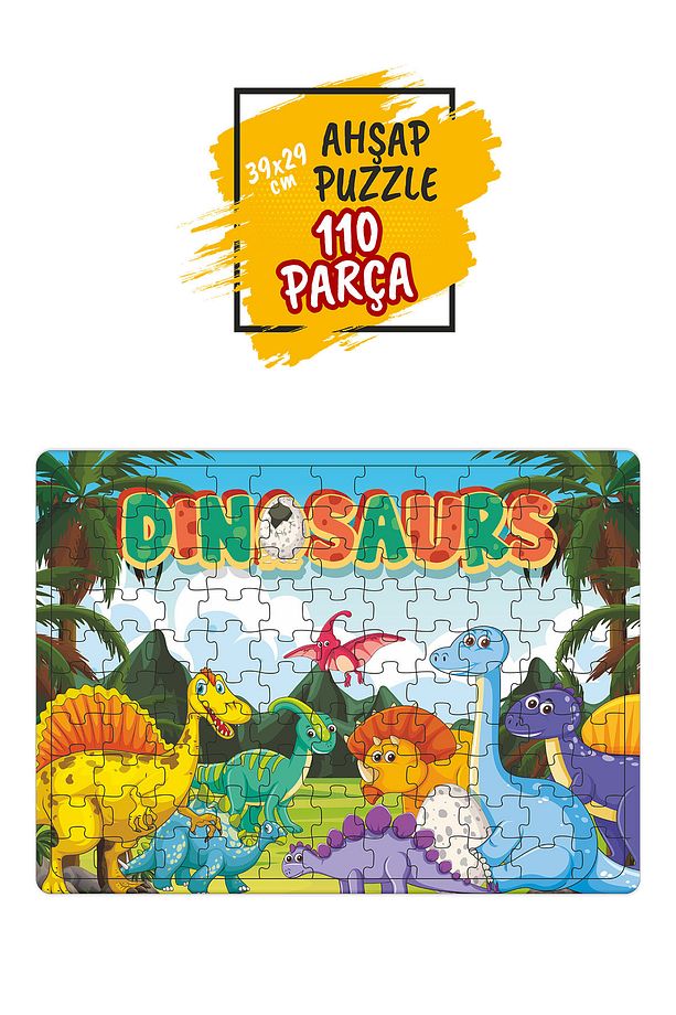 Dinazorlar Ahşap Puzzle Yapboz 110 Parça - 1