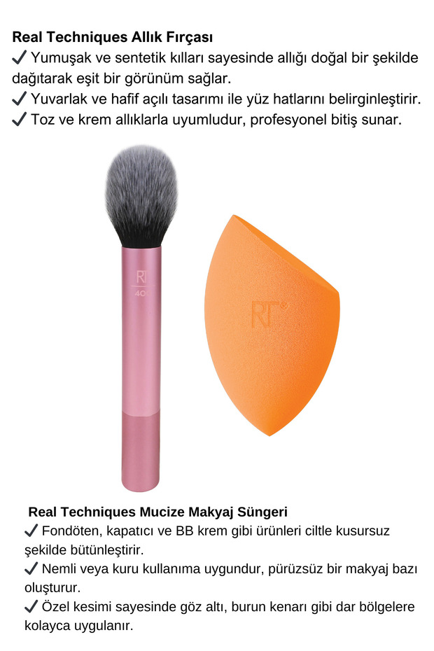 Allık Fırçası / Mucize Makyaj Süngeri (2'Lİ AVANTAJLI SET) - 2