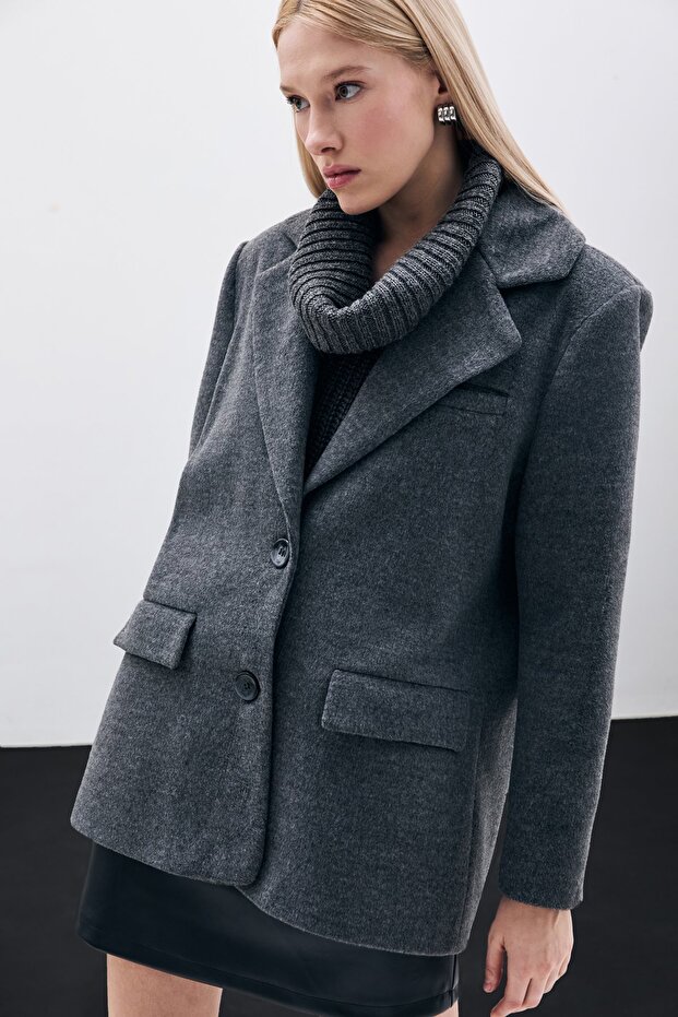 سترة كاجو بأزرار - أسود - 2