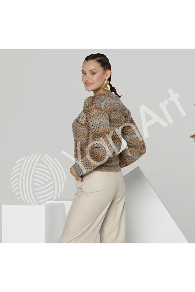 Ambıance Ebruli El Örgü İpi Ebruli-162 - 5