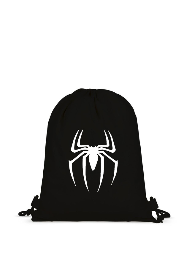 Black Spider Cloth Backpack