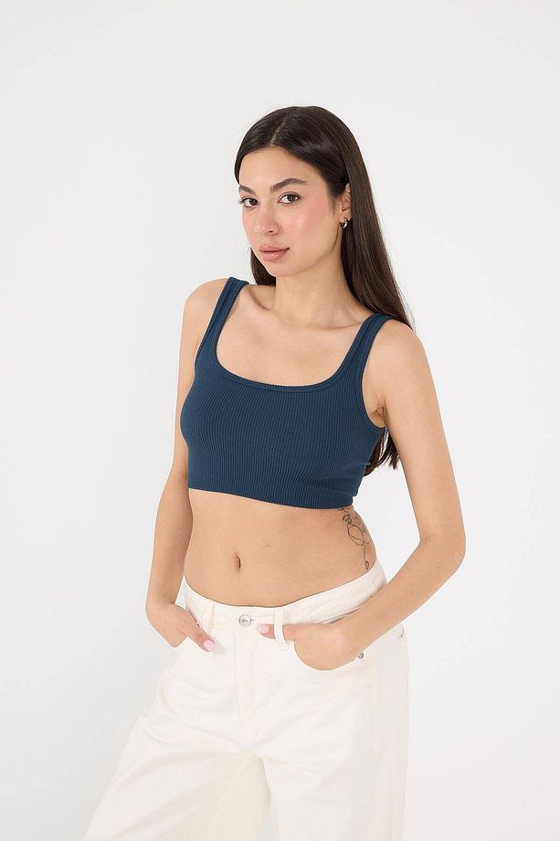 Kare Yaka Seamless Crop Atlet A0187-L5 - 5