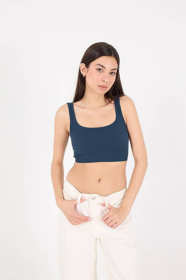 Kare Yaka Seamless Crop Atlet A0187-L5 - 2