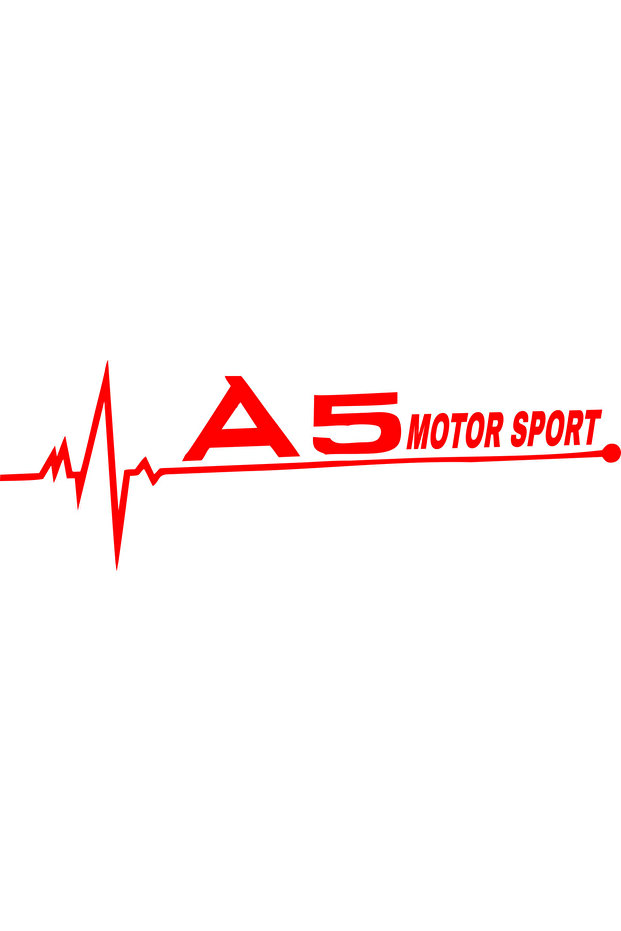 ملصق سيارة A5 MOTOR SPORT (30X10 سم)