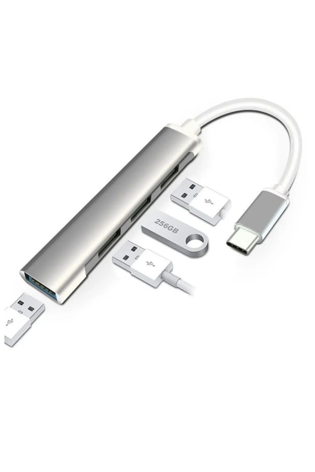 TYPE C USB Çevirici Çoğaltıcı USB Çoklayıcı 3.0 USB Hub Type-c OTG - 1