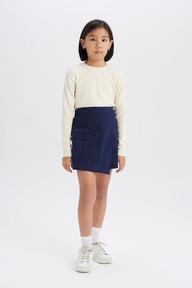 Kız Çocuk Gabardin Cepli Şort Etek D9220a825sp - 3